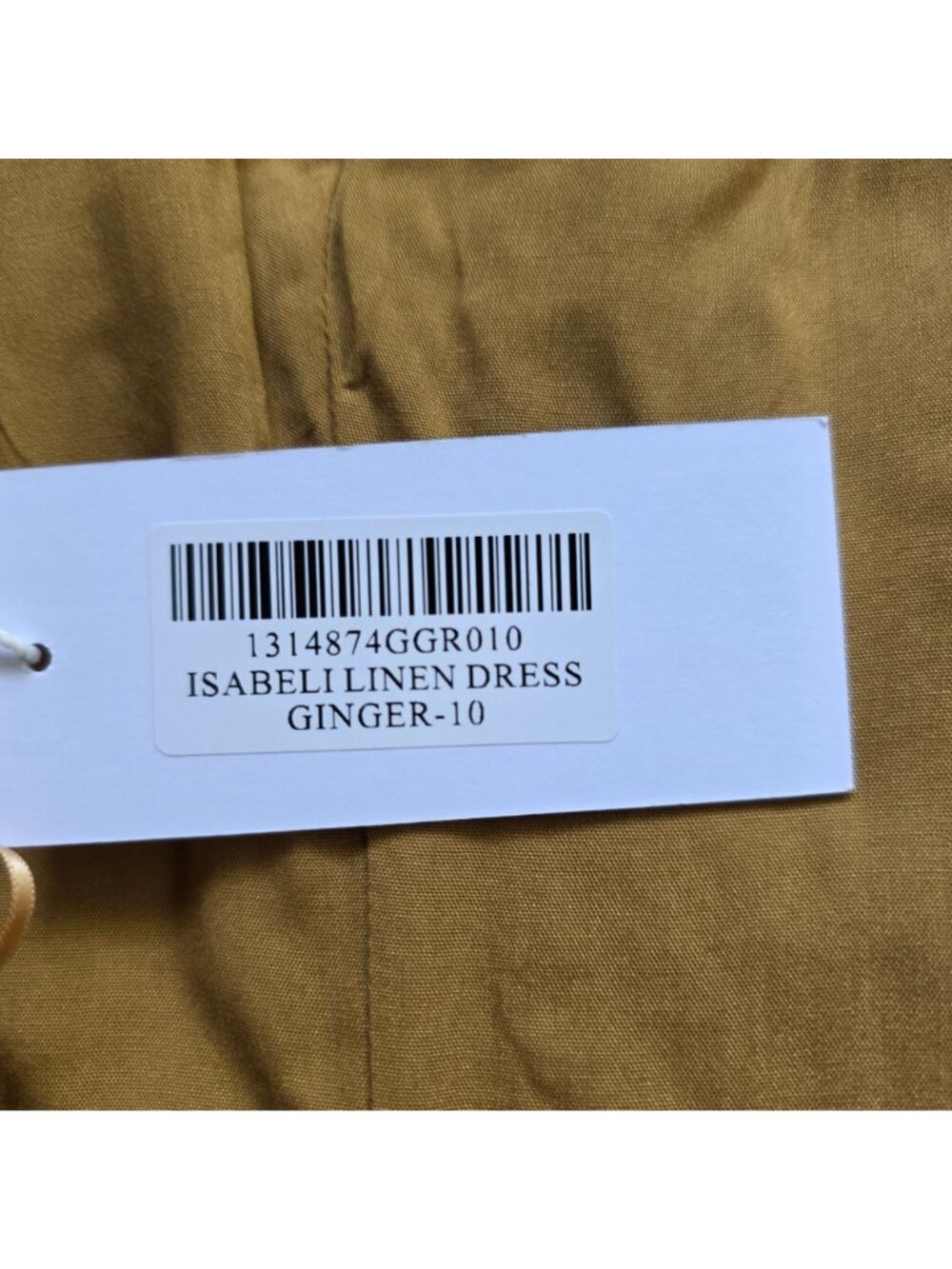 Reformation Isabeli Linen Strapless Mini Dress Sz 10 Ginger Sustainable NWT - Picture 8 of 13